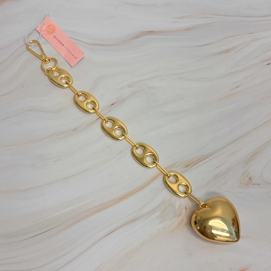 Horse Bits Heart Dangle Bag Charm-3