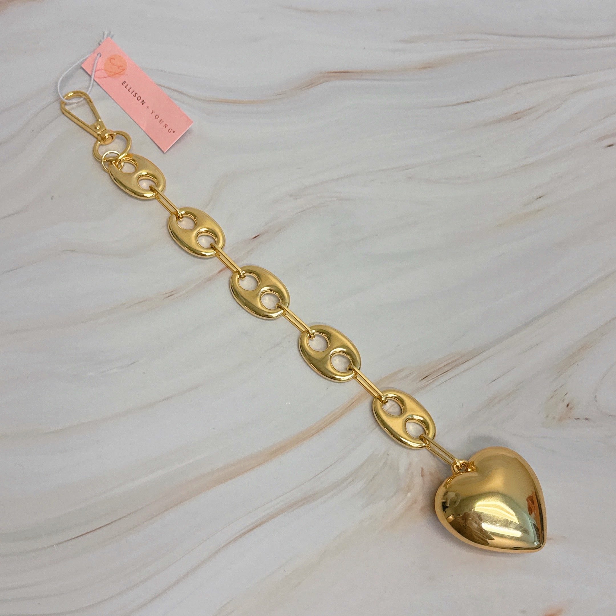 Horse Bits Heart Dangle Bag Charm-3