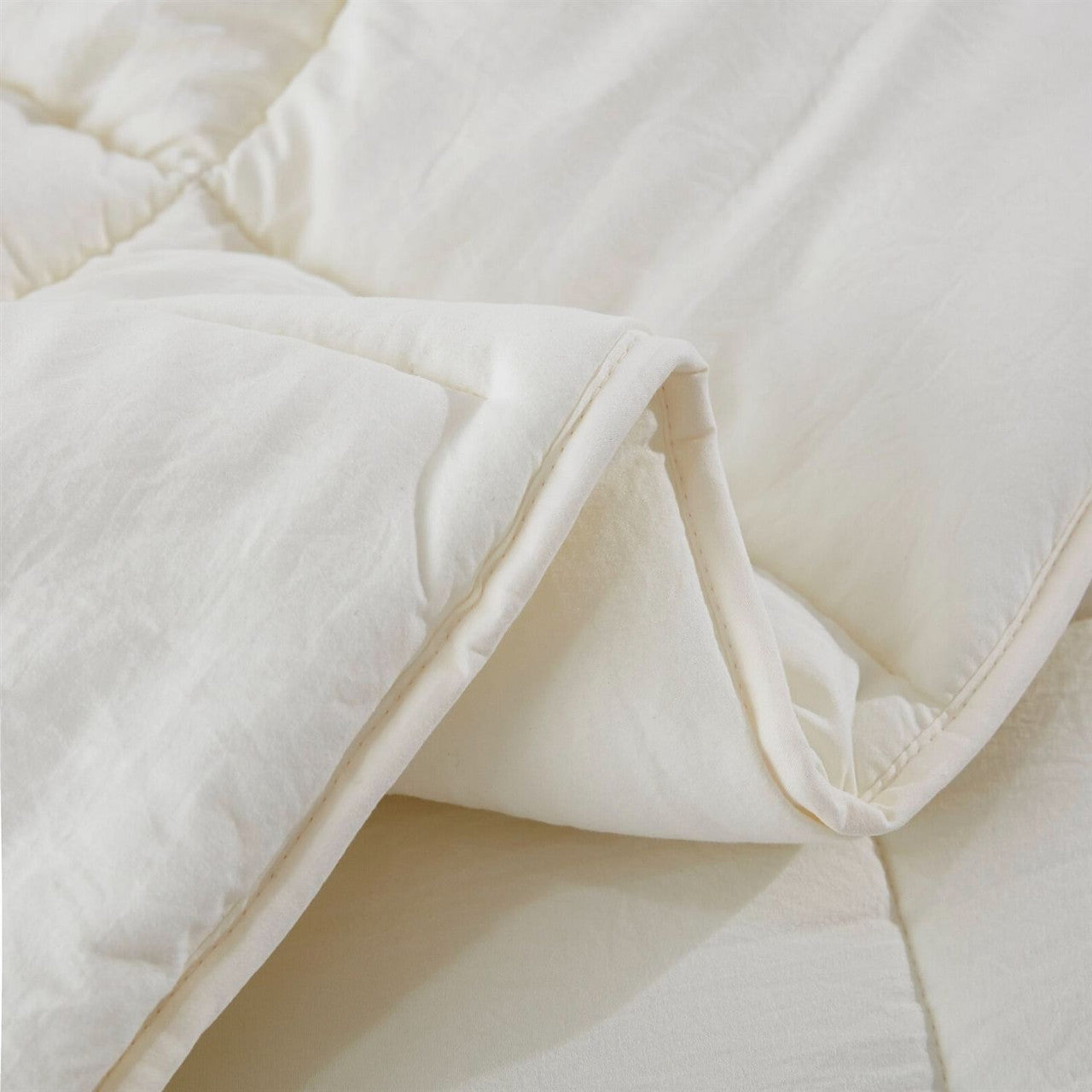 King Size Off White 3 Piece Microfiber Reversible Comforter Set-1