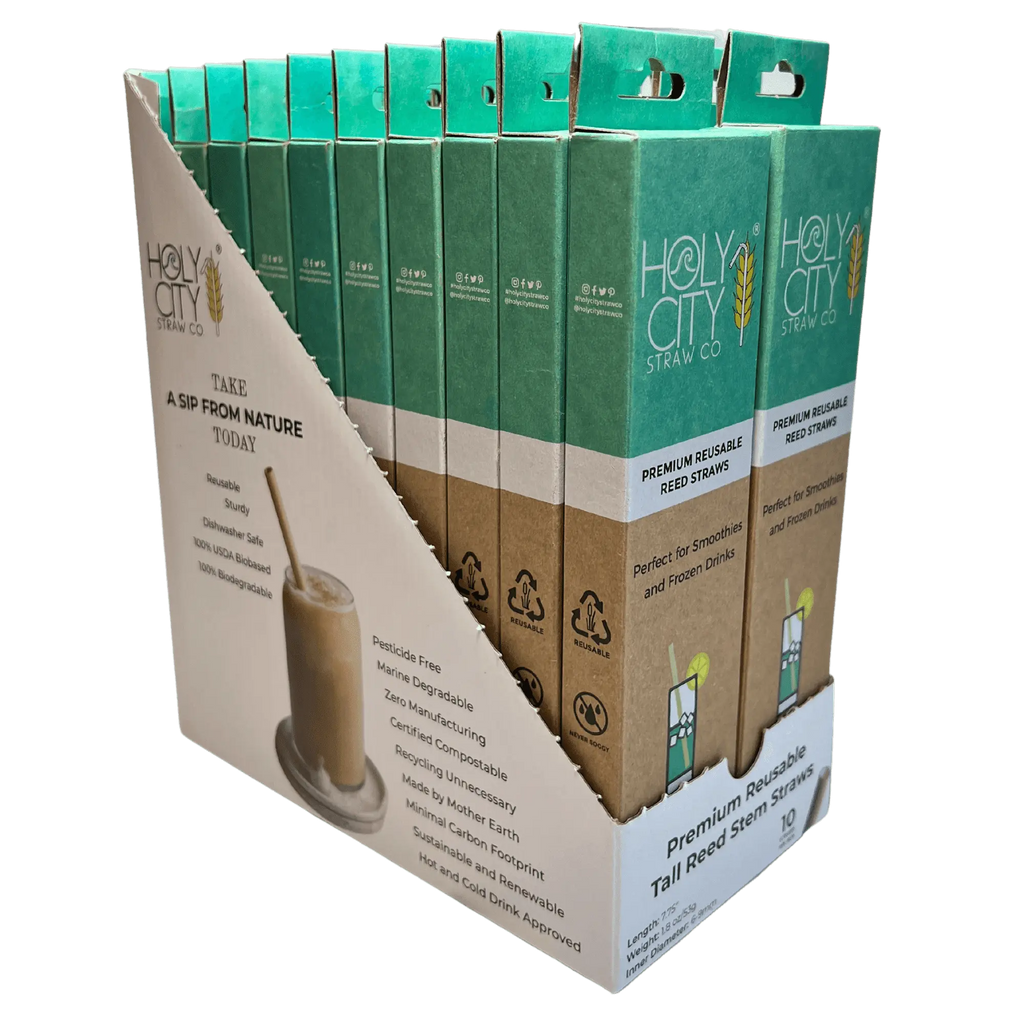 7.9" Jumbo Reed Stem Drinking Straws | Case of 6 Inner packs | 20 x 10ct. Boxes-3