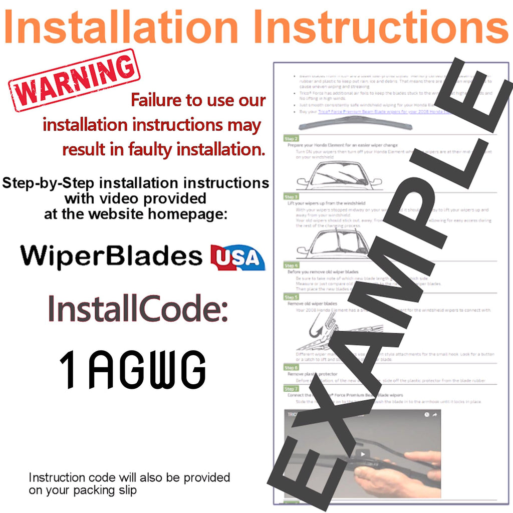 2005 Buick Terraza Wiper Blades Set w/2yr Wear Warranty (Set of 2) Tempest Elite-4
