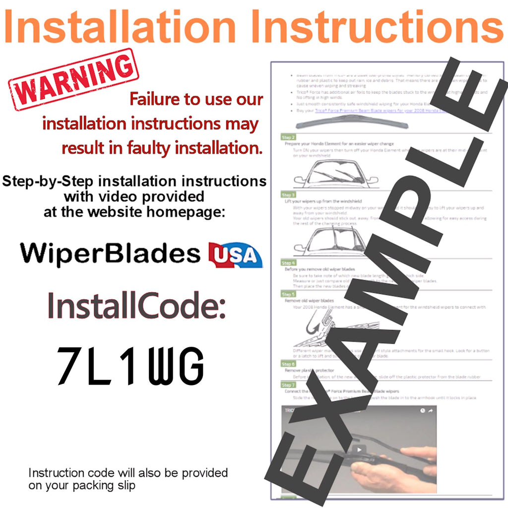 2014 Lexus LX570 Wiper Blades Set w/2yr Warranty (Set of 2) Tempest Elite Wipers-4