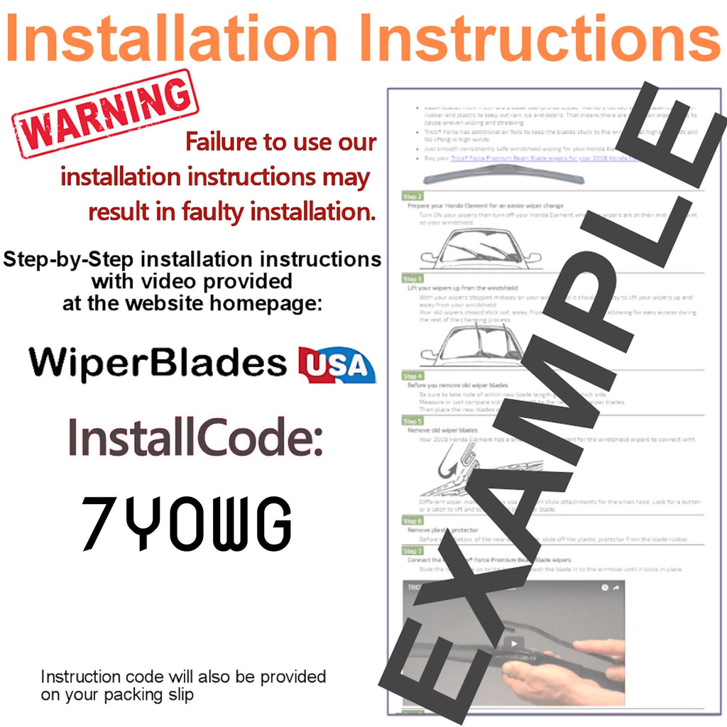 2004 Mazda 6 Wiper Blades Set w/2yr Warranty (Set of 2) Tempest Elite Wipers-4