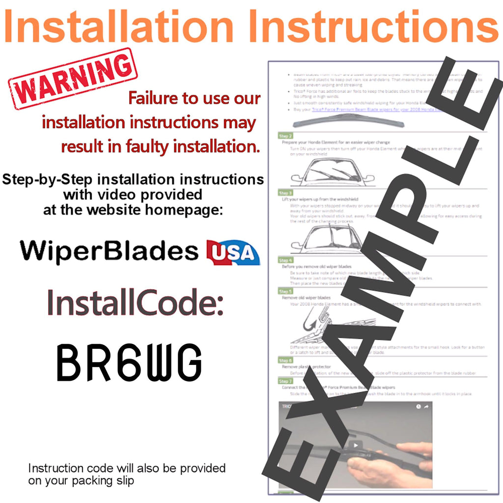 2006 Toyota Yaris Wiper Blades Set w/2yr Wear Warranty (Set of 2) Tempest Elite-4