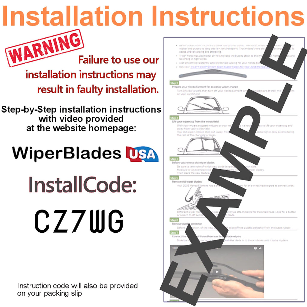 2016 Volkswagen Golf SportWagen Wiper Blades w/2yr Warranty (Set of 3) w/Rear Wipers-4