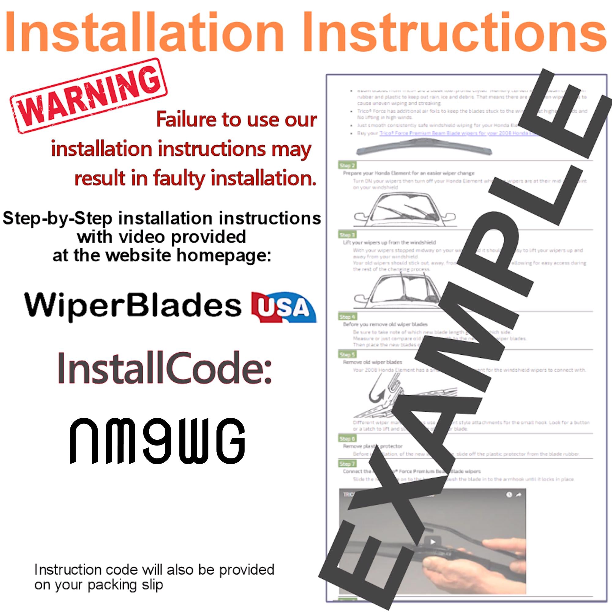 2021 Nissan Leaf Wiper Blades Set w/1yr Warranty (Set of 2) Pulse Beam Wipers-4