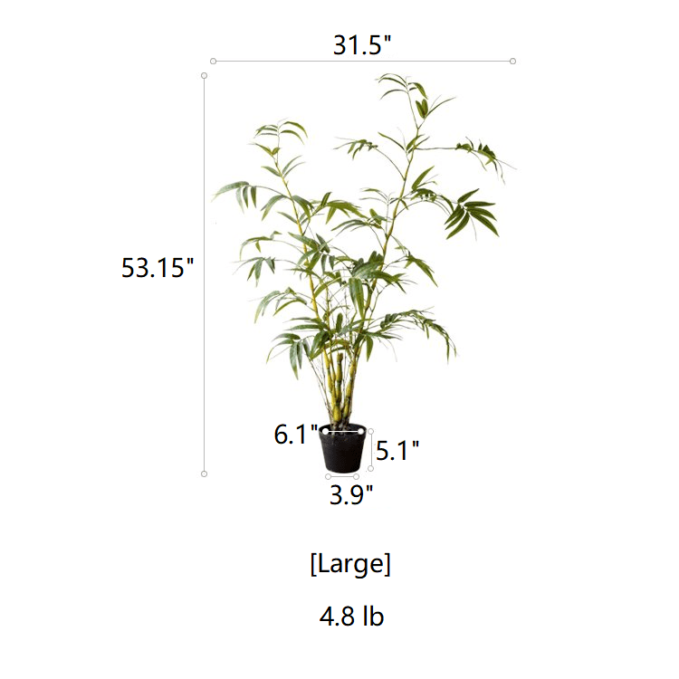Artificial Bamboo Leaves in Pot (Shipping fees may apply)-6