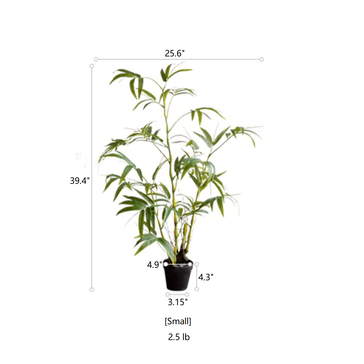 Artificial Bamboo Leaves in Pot (Shipping fees may apply)-5