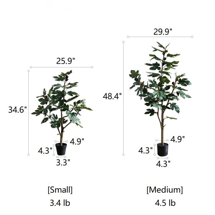 Artificial Silk Fig Tree In Pot-5