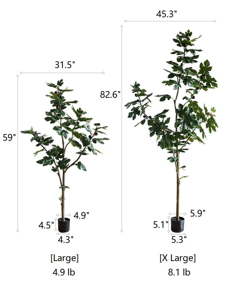 Artificial Silk Fig Tree In Pot-6