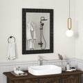 Wood Framed Wall Mirror Rectangle Vanity Mirror for Living Room Entryway-Black-0