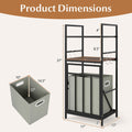 2-Tier Laundry Hamper with Tilt-out Basket-Black-0