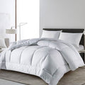 King Size All Seasons Soft White Polyester Down Alternative Comforter-0