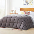 King Size All Seasons Plush Light/Dark Grey Reversible Polyester Down Alternative Comforter-0