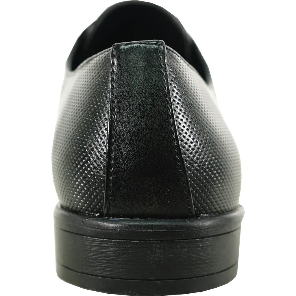 BRAVO Men Dress Shoe KING-7 Oxford Shoe BLACK - Medium and Wide Width-2