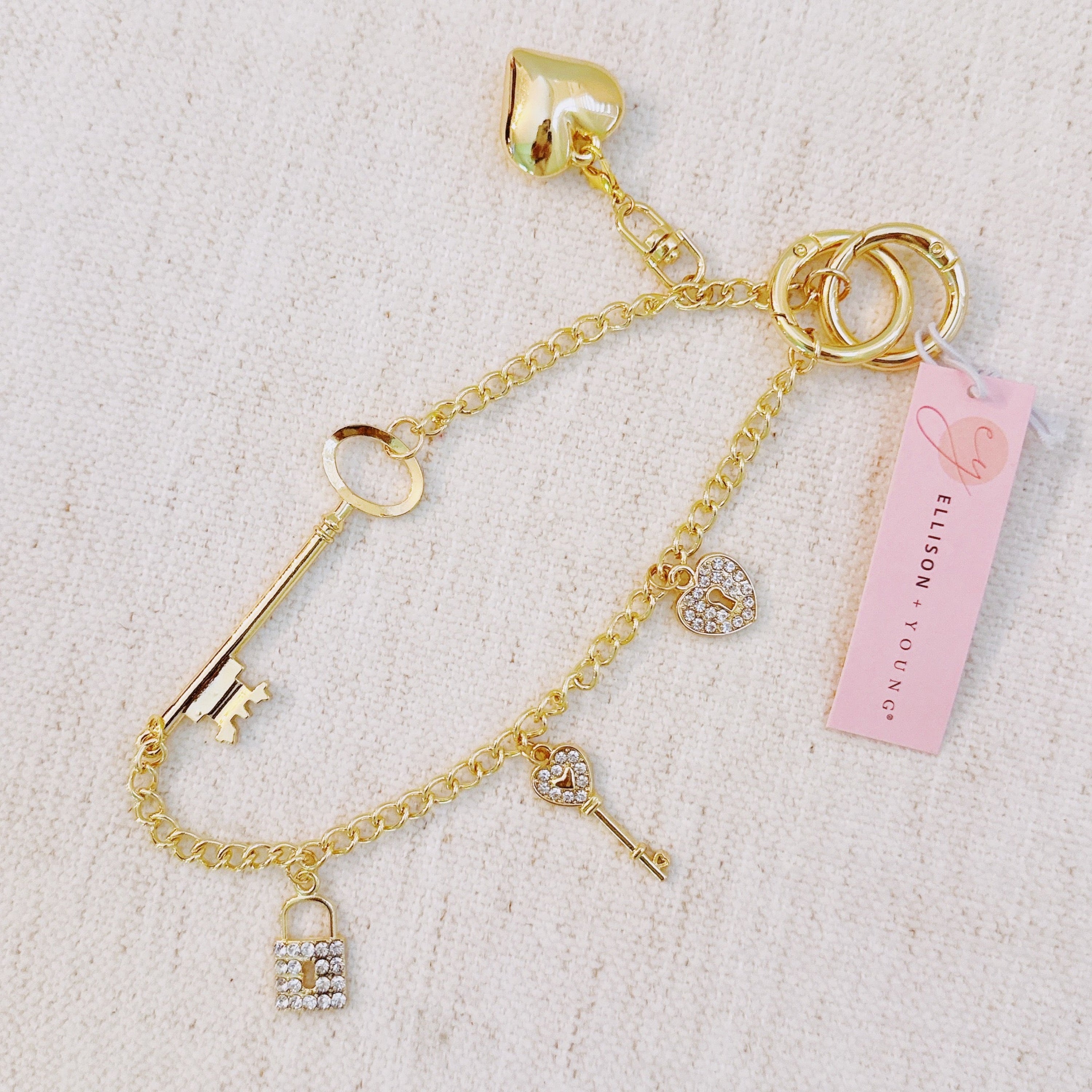 Key to My Heart Bag Charm-3