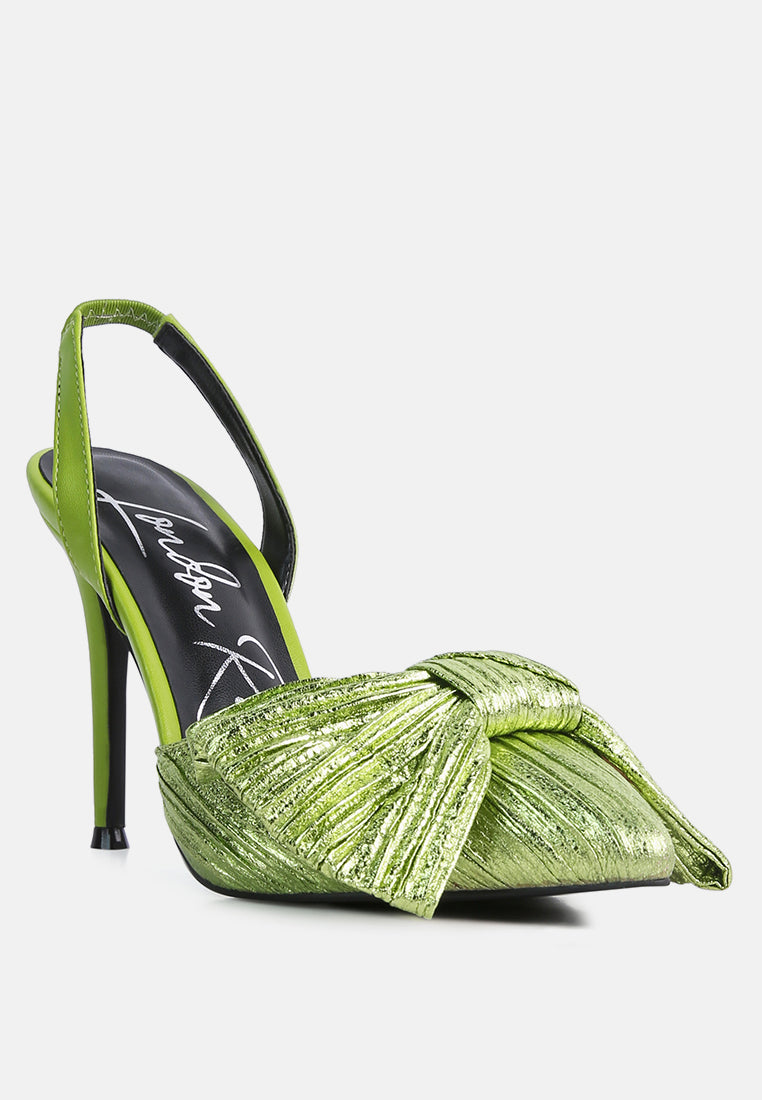 Kiki Bow Embellished Slingback Sandals-1