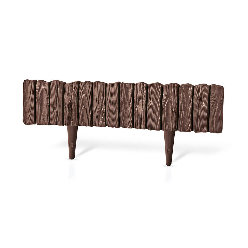 Brown Wood Texture Palisade Lawn Edging, 2.32m