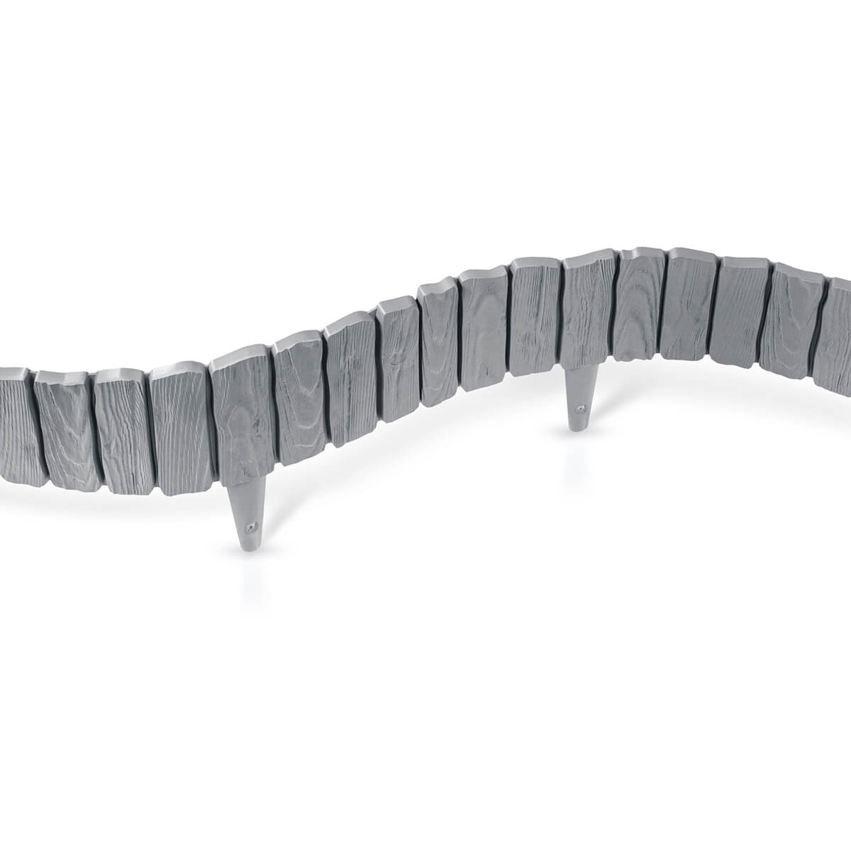 Black Wood Texture Palisade Lawn Edging, 2.32m