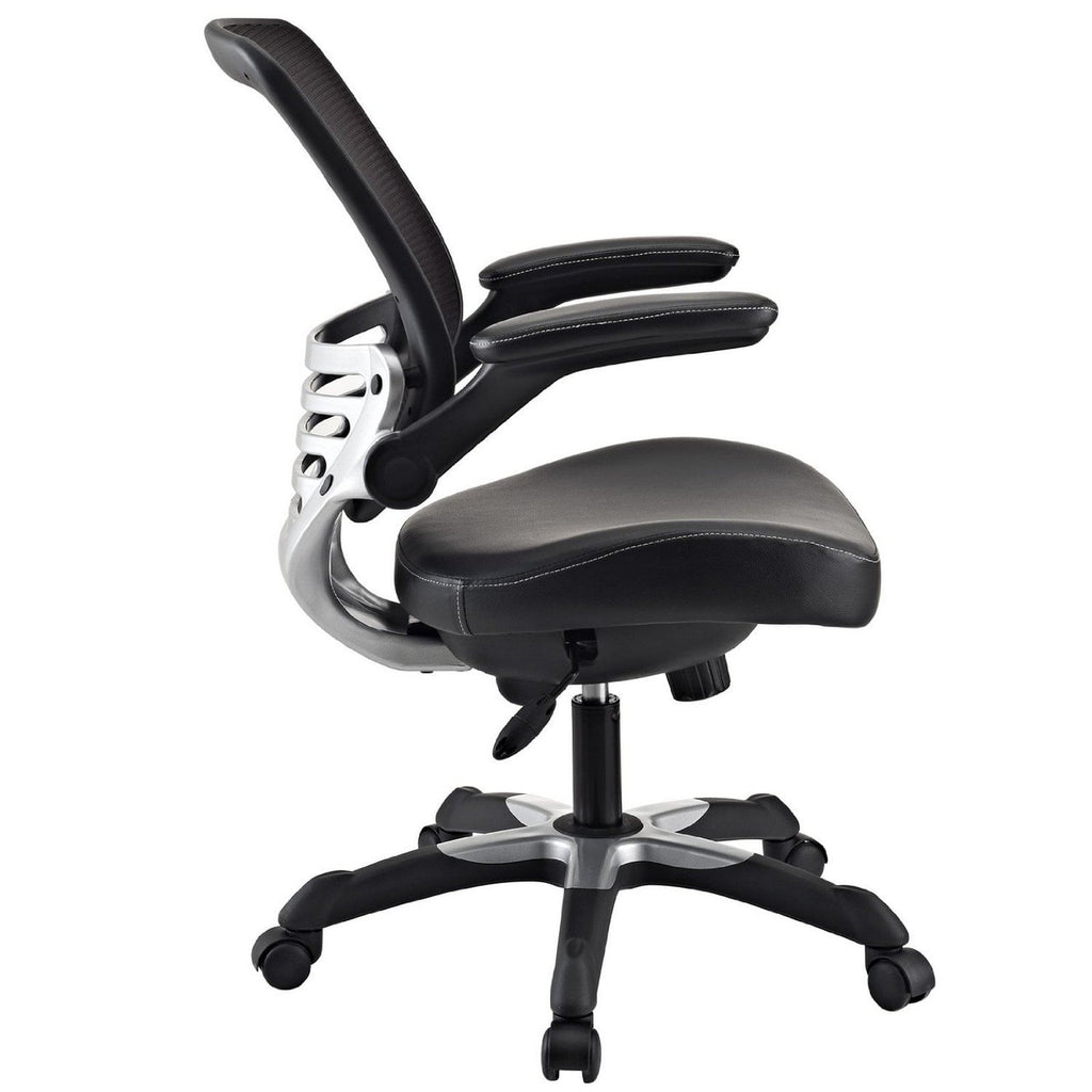 Modern Black Mesh Back Ergonomic Office Chair  with Flip-up Arms-0