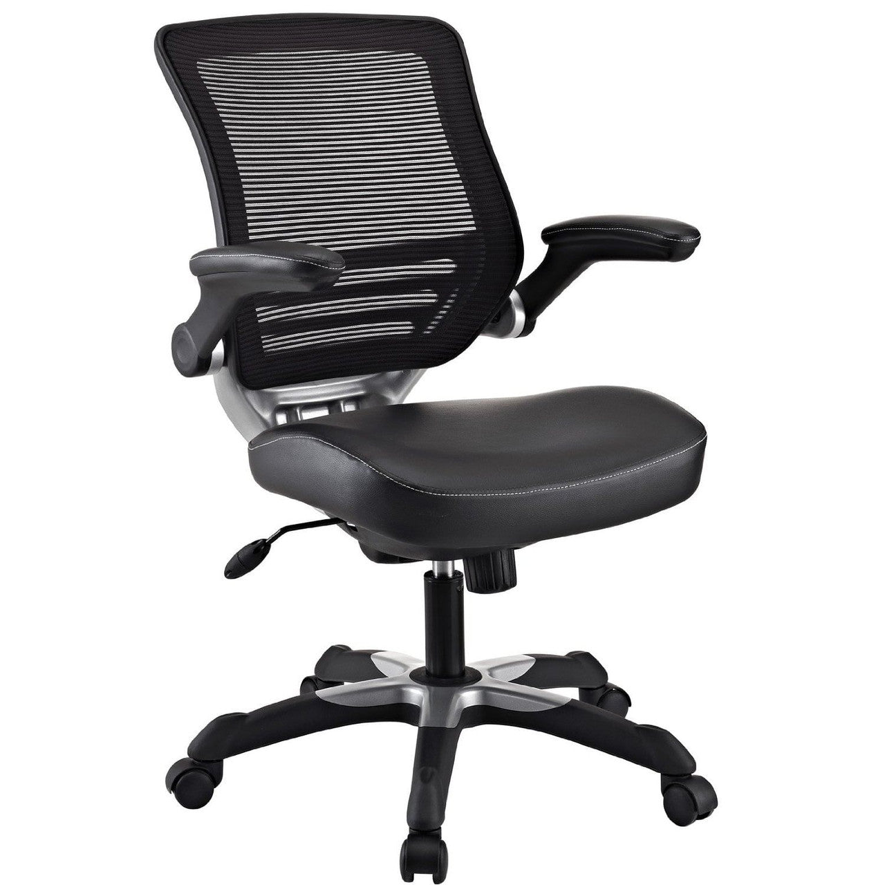 Modern Black Mesh Back Ergonomic Office Chair  with Flip-up Arms-2