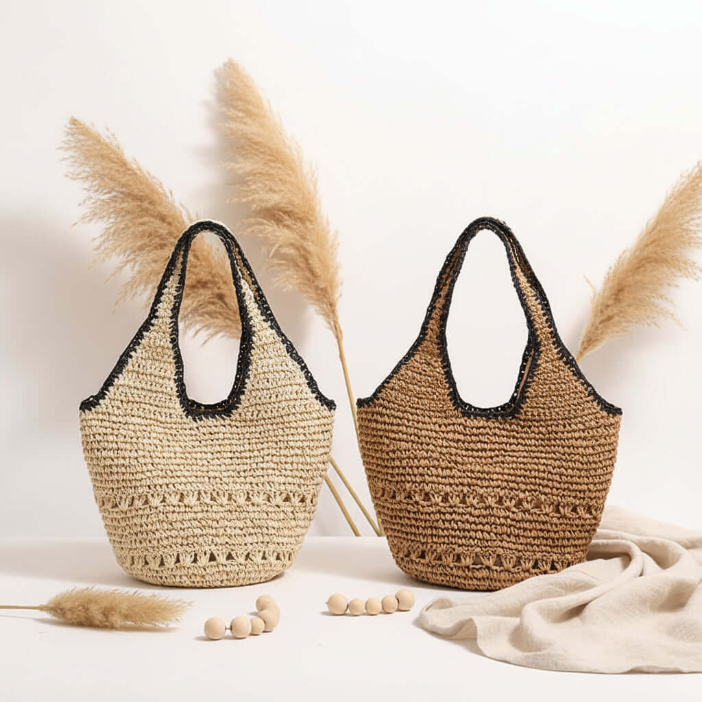 Large Straw Beach Bag For Women Woven Bag-4