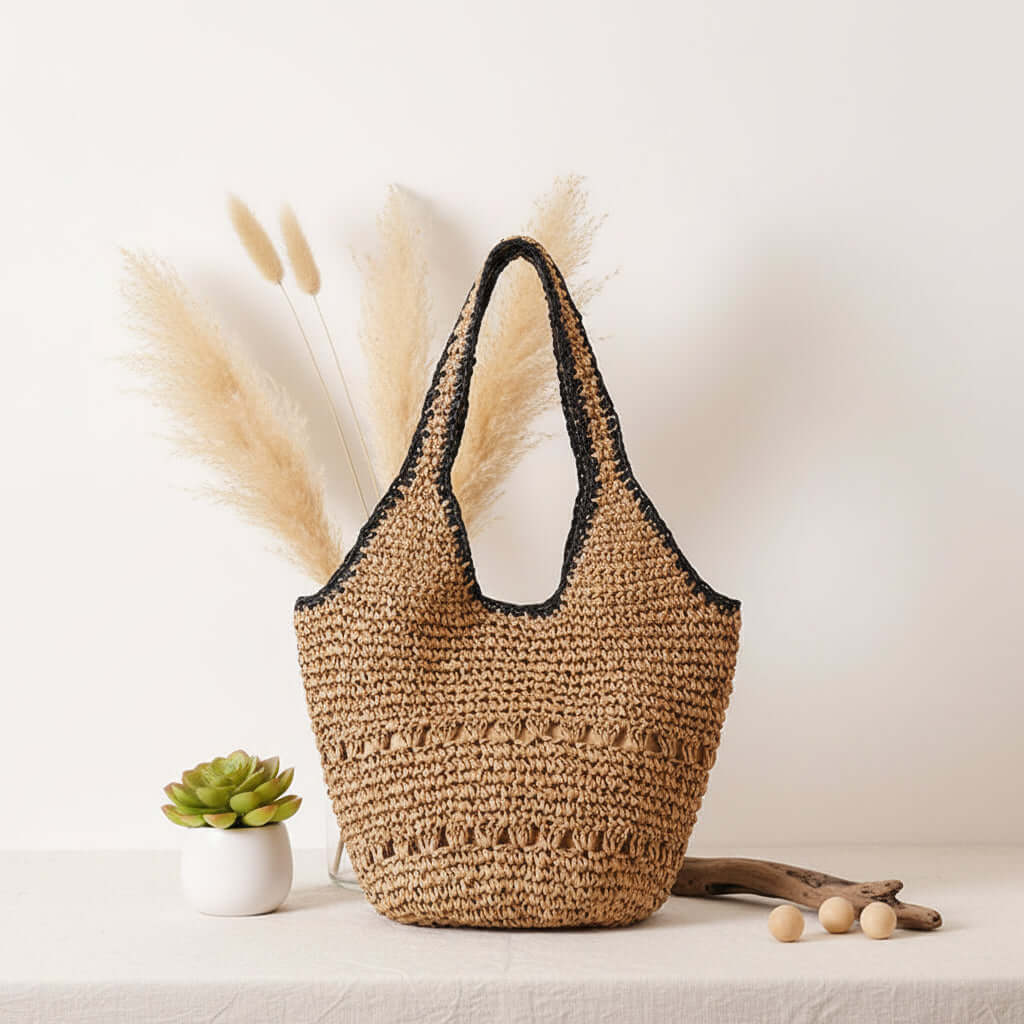 Large Straw Beach Bag For Women Woven Bag-5