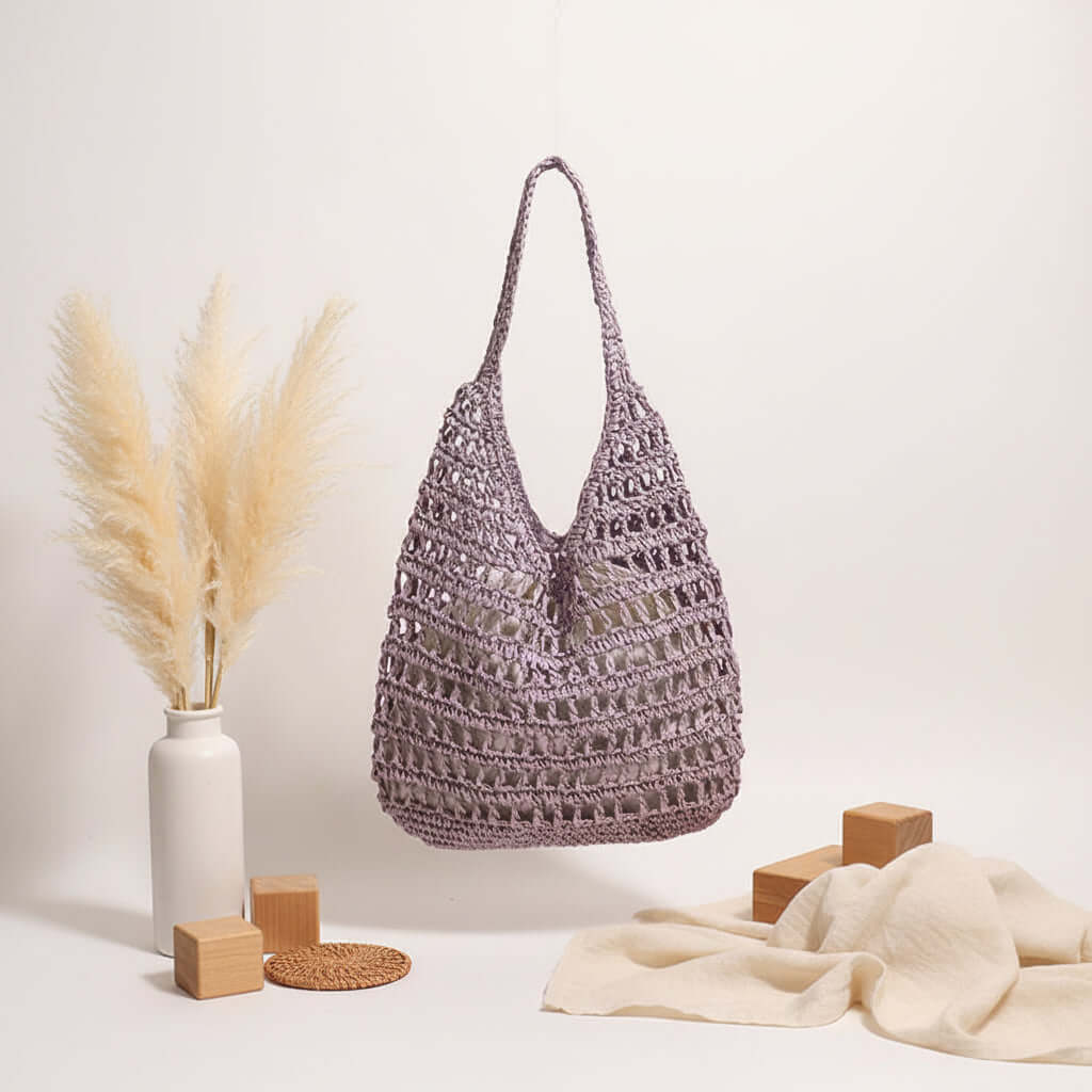 Large capacity straw beach bag Seaside Vacation French Straw Bag-0