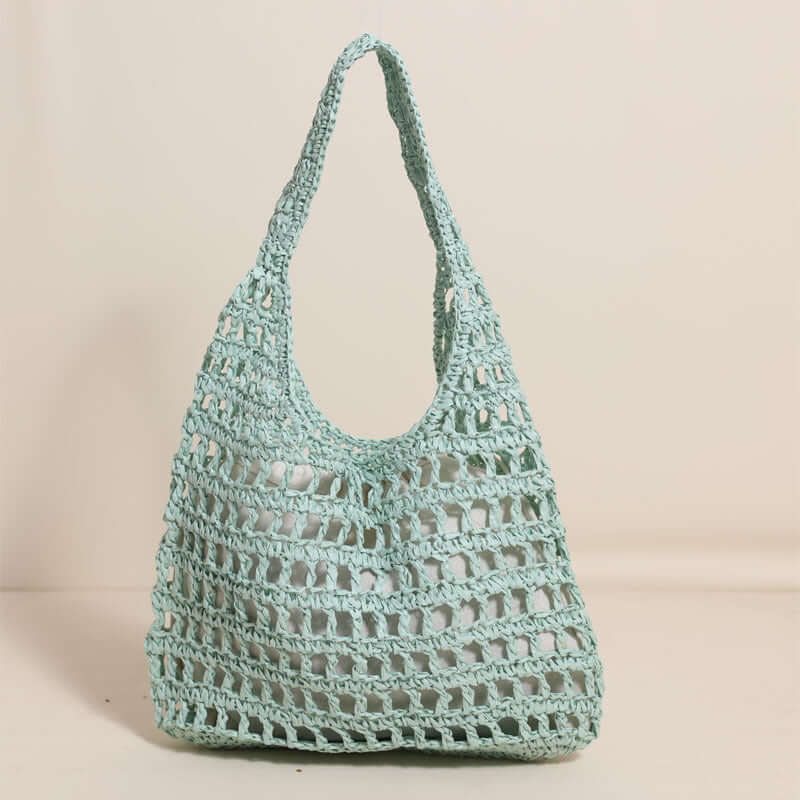 Large capacity straw beach bag Seaside Vacation French Straw Bag-11