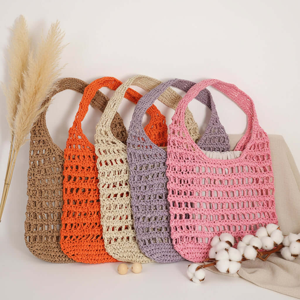 Large capacity straw beach bag Seaside Vacation French Straw Bag-2