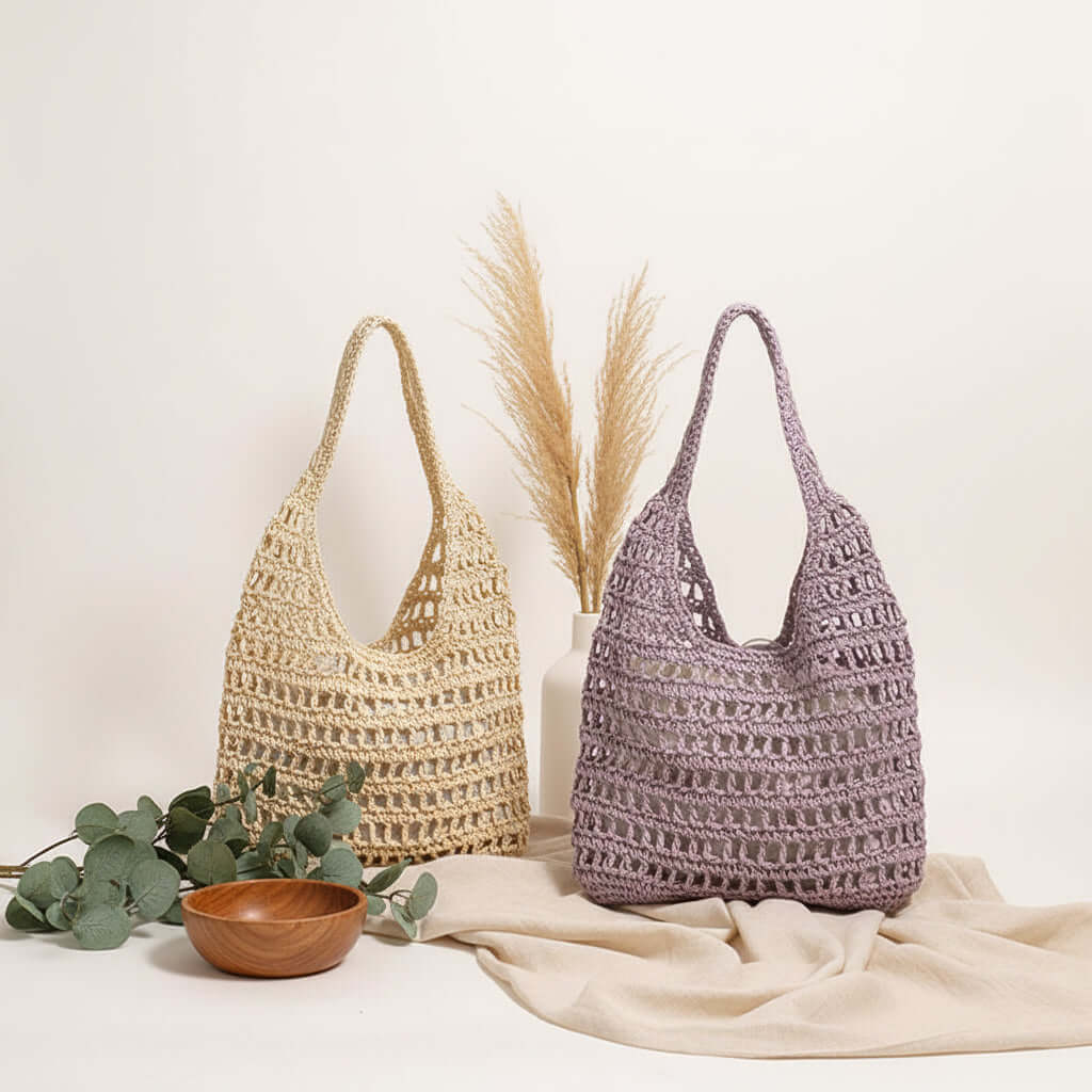 Large capacity straw beach bag Seaside Vacation French Straw Bag-4