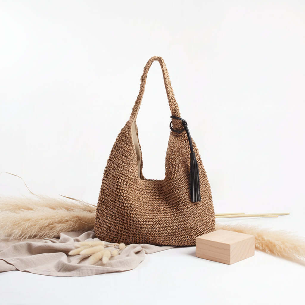 Large capacity straw beach bag Shoulder Woven Casual Beach Bag-1