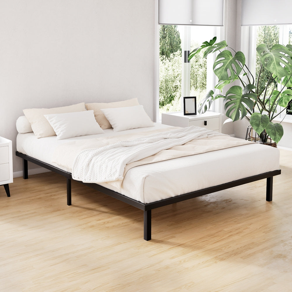 NNEDSZ Artiss Bed Frame Double Size Metal Bed Frame TED