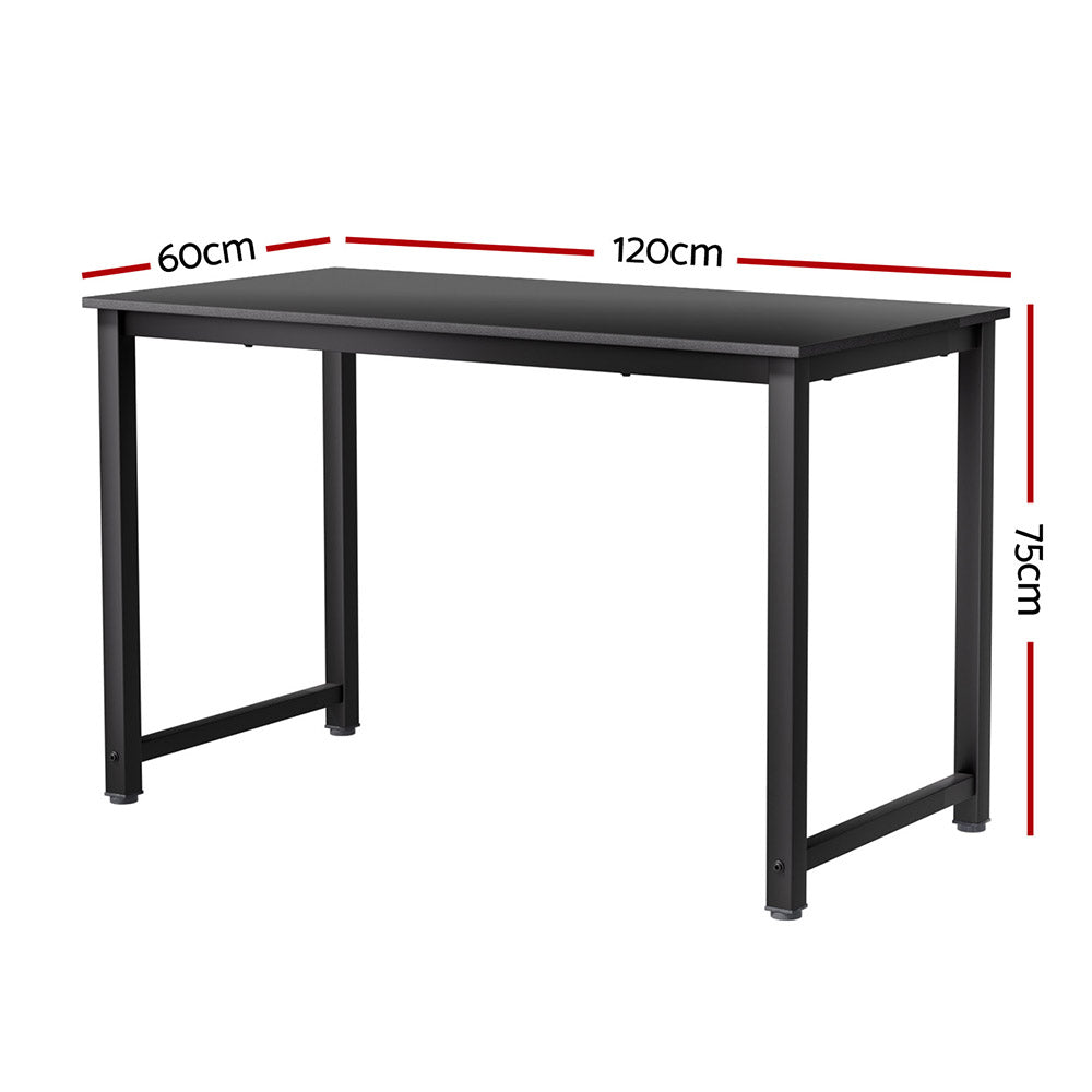 NNEDSZ Computer Desk Home Office Study Table Black 120CM