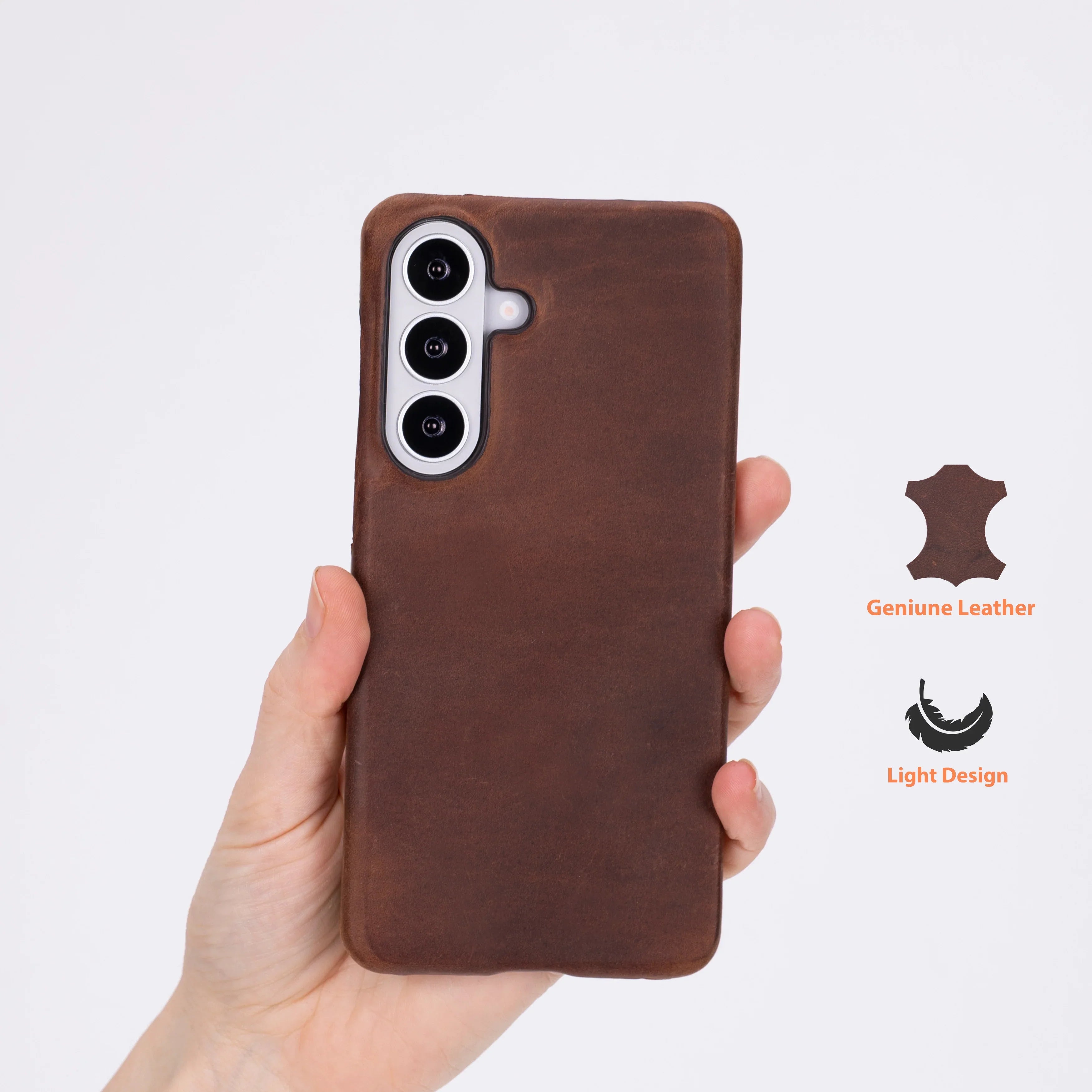 Marion Samsung Galaxy S26 Plus Leather Case – Genuine Leather Slim Cover-1