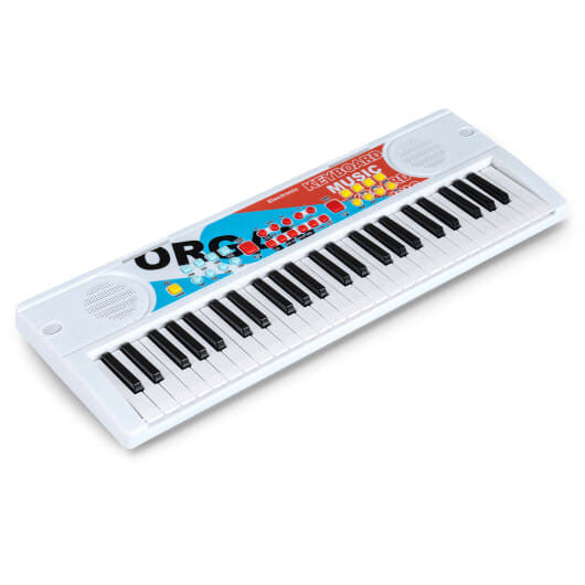 Kids Piano Keyboard 49 Keys Portable Electric Keyboard Piano with 8 Rhythms 8 Tones-Black-4