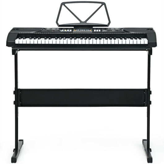 61-Key Electronic Keyboard Piano Starter Set with Stand Bench and Headphones-0
