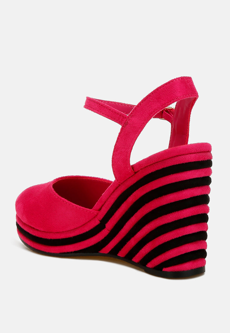 Manifest Dual Tone Wedge Sandals-2