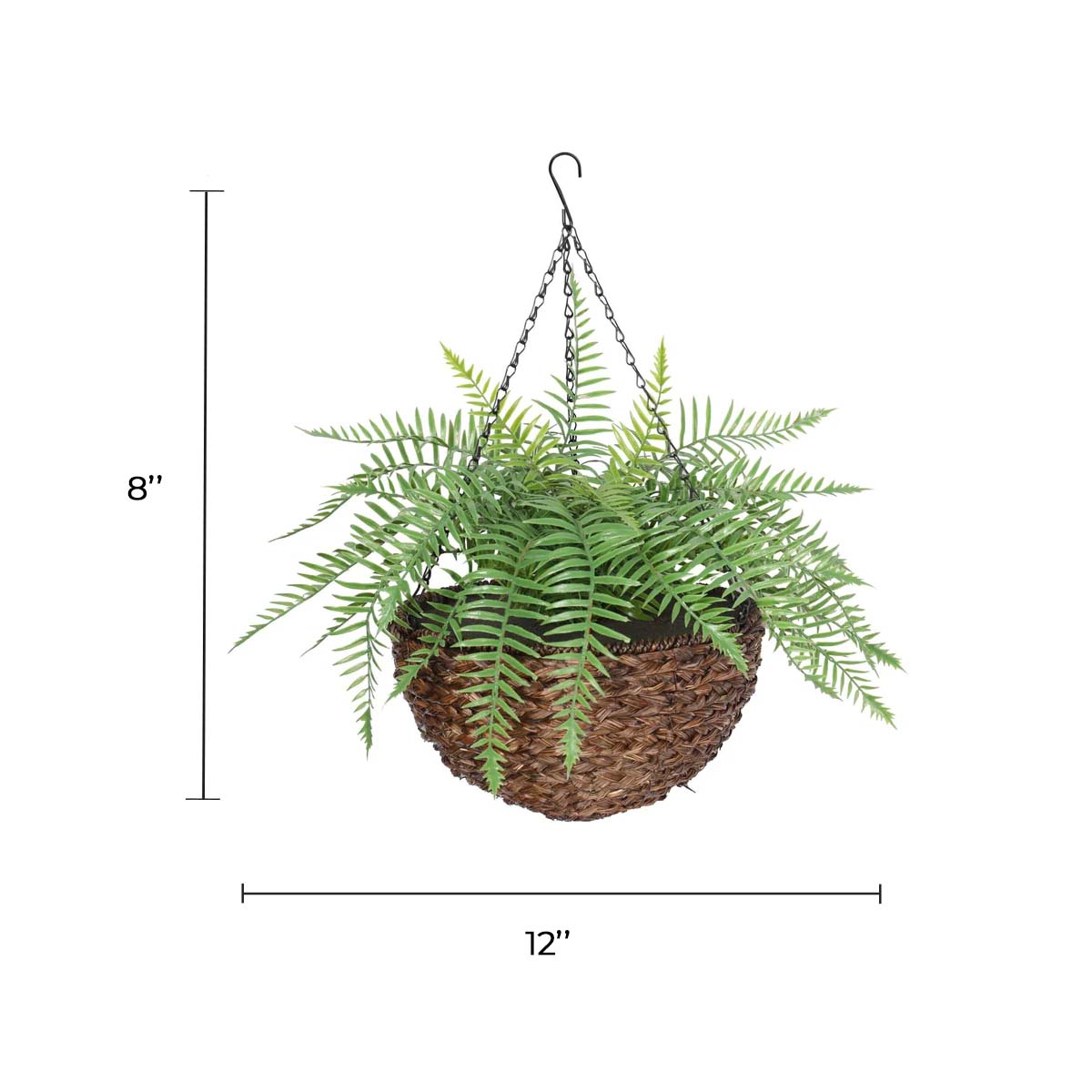 Artificial Hanging Basket – Fern Medium – UV Resistant-1