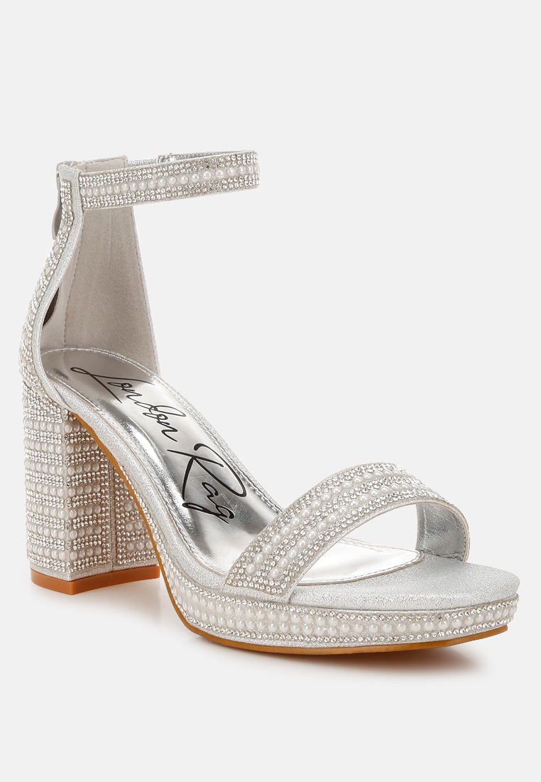 Mejuri Rhinestones And Pearl Embellished Sandals-1