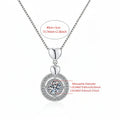 Moissanite diamond pendant necklace 1CT S925 Fine Jewelry-5