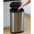 Stainless Steel 13 Gallon Touchless Kitchen Trash Can-0