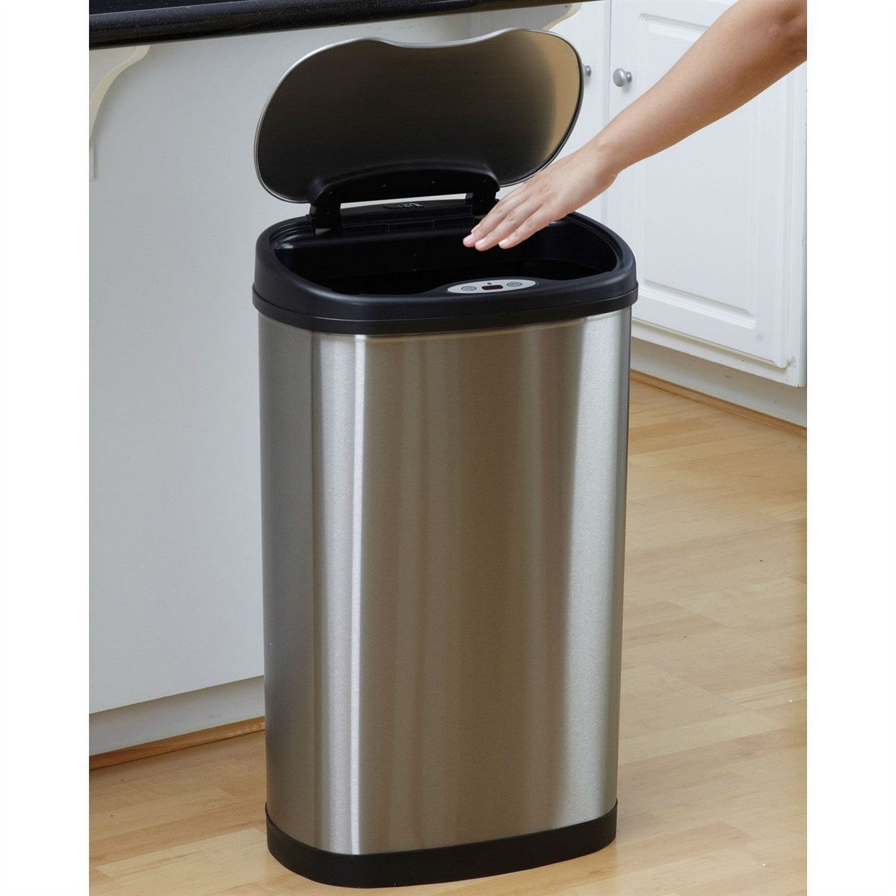 Stainless Steel 13 Gallon Touchless Kitchen Trash Can-0
