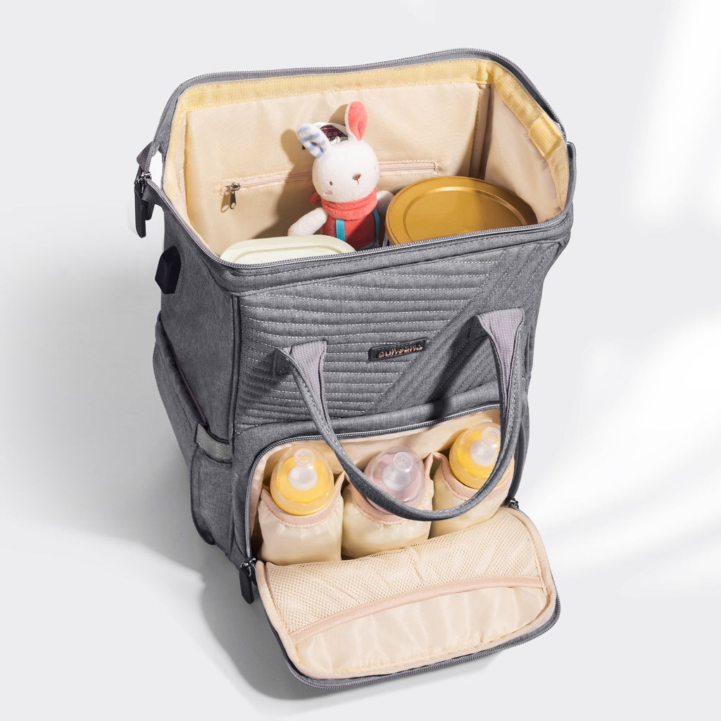 Quilted Diaper Bag Backpack-3