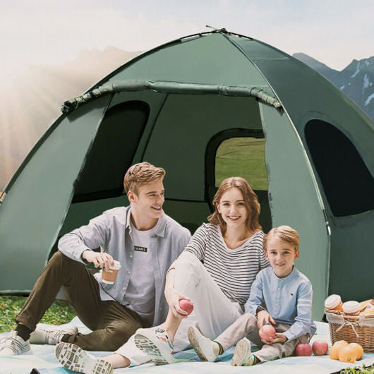 5-in-1 2-Person Foldable Outdoor Camping Tent Cot with Air Mattress and Sleeping Bag-1