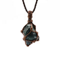Natural Stone Mesh Pocket Necklace – Crystal Agate Handmade Adjustable Pendant Jewelry-5