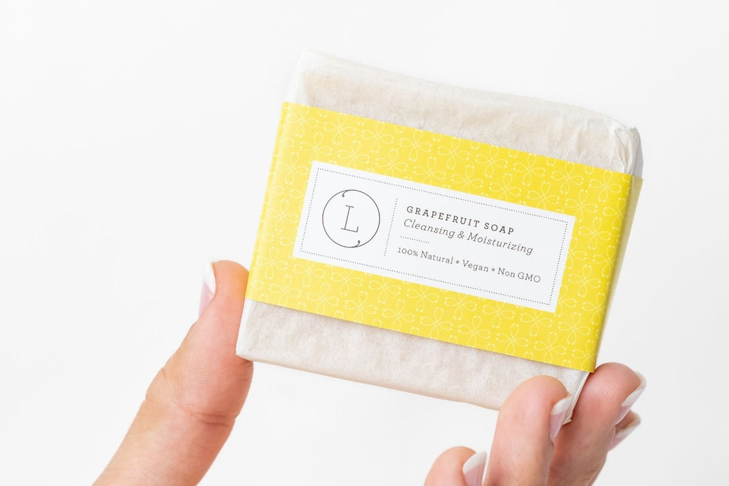 2x Natural Handmade Soap Bar, Pink Grapefruit Soap-0