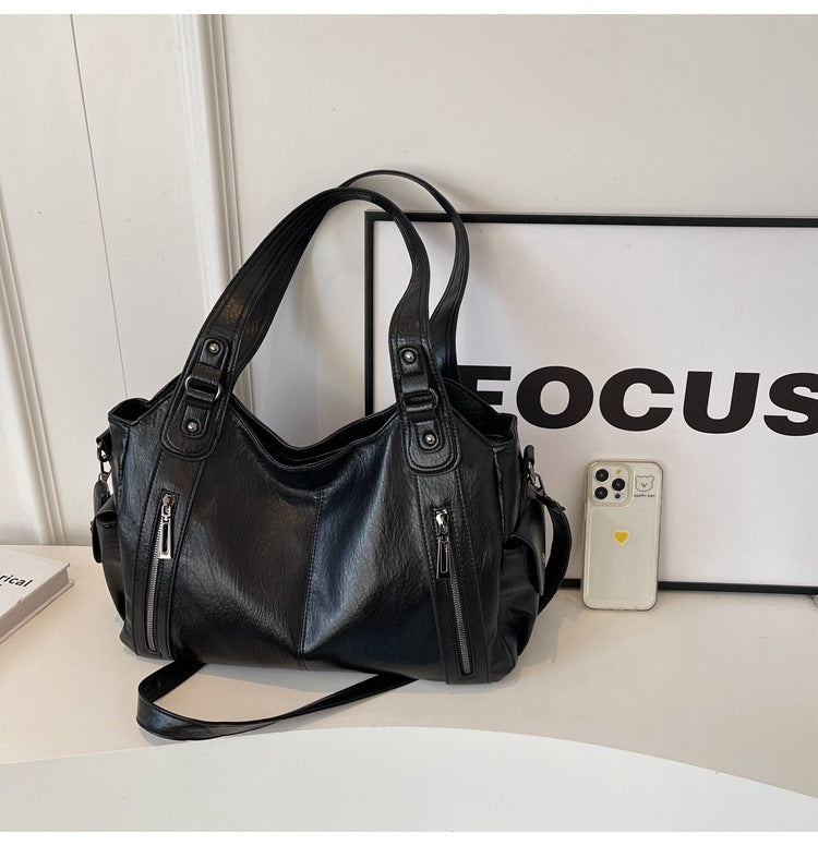 Single-Shoulder Crossbody Bag Large Capacity Tote Bag Women's Commuter Handbag-1