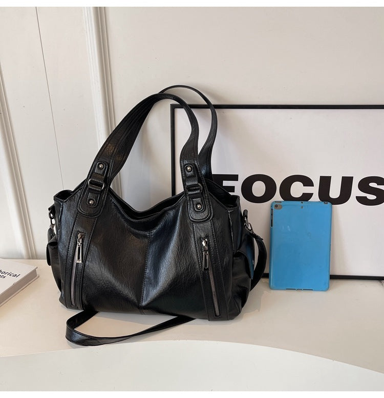 Single-Shoulder Crossbody Bag Large Capacity Tote Bag Women's Commuter Handbag-2