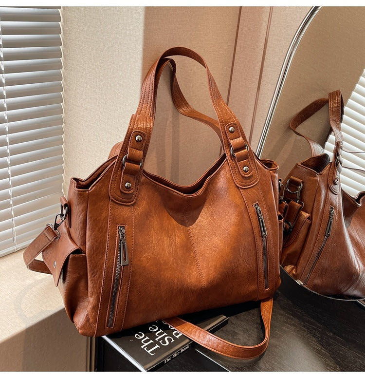 Single-Shoulder Crossbody Bag Large Capacity Tote Bag Women's Commuter Handbag-7